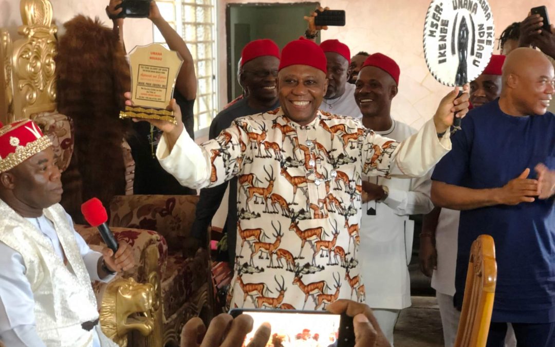 Distinguished Scholar, Msgr. Prof. Obiora Ike, Honoured as Ikenge of Umana Ndiagu