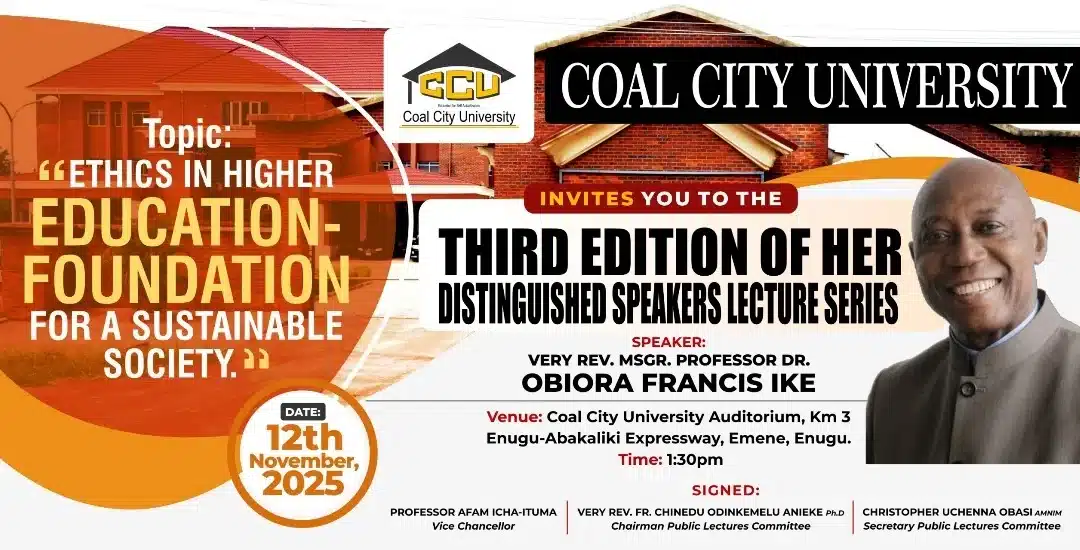 Msgr. Prof. Obiora Ike to Deliver Distinguished Lecture at Coal City University